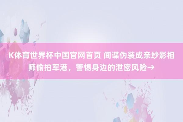 K体育世界杯中国官网首页 间谍伪装成亲纱影相师偷拍军港，警惕身边的泄密风险→
