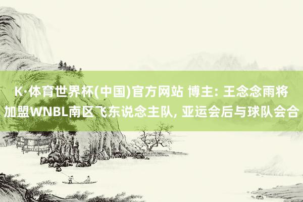K·体育世界杯(中国)官方网站 博主: 王念念雨将加盟WNBL南区飞东说念主队, 亚运会后与球队会合