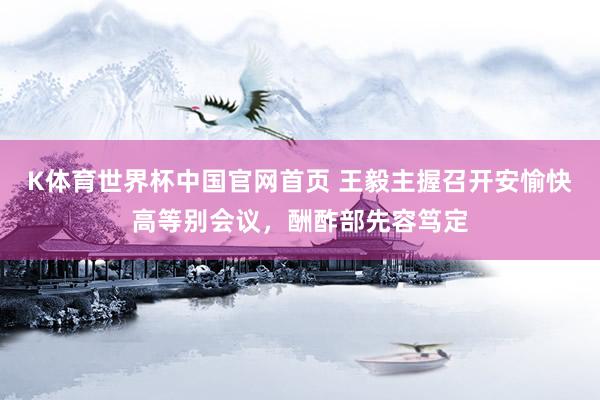 K体育世界杯中国官网首页 王毅主握召开安愉快高等别会议，酬酢部先容笃定