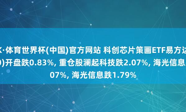 K·体育世界杯(中国)官方网站 科创芯片策画ETF易方达(589030)开盘跌0.83%, 重仓股澜起科技跌2.07%, 海光信息跌1.79%