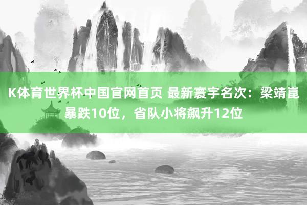 K体育世界杯中国官网首页 最新寰宇名次：梁靖崑暴跌10位，省队小将飙升12位