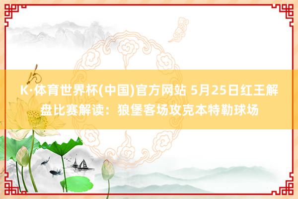 K·体育世界杯(中国)官方网站 5月25日红王解盘比赛解读：狼堡客场攻克本特勒球场