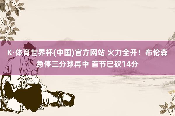 K·体育世界杯(中国)官方网站 火力全开！布伦森急停三分球再中 首节已砍14分