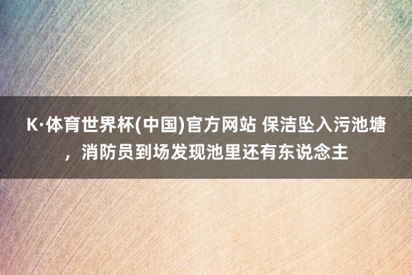 K·体育世界杯(中国)官方网站 保洁坠入污池塘，消防员到场发现池里还有东说念主