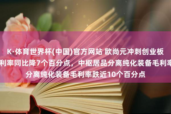 K·体育世界杯(中国)官方网站 欧尚元冲刺创业板上市：2025年毛利率同比降7个百分点，中枢居品分离纯化装备毛利率跌近10个百分点