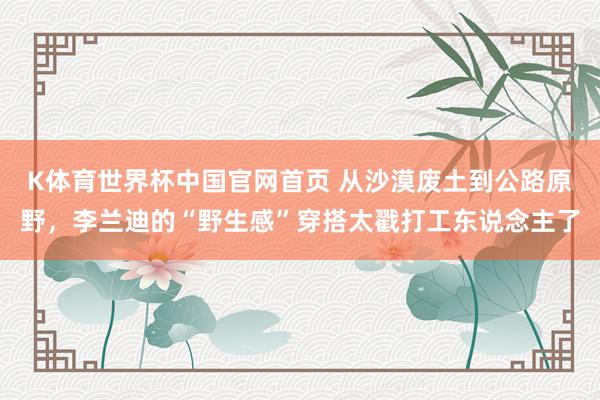 K体育世界杯中国官网首页 从沙漠废土到公路原野，李兰迪的“野生感”穿搭太戳打工东说念主了