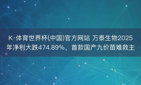 K·体育世界杯(中国)官方网站 万泰生物2025年净利大跌474.89%，首款国产九价苗难救主